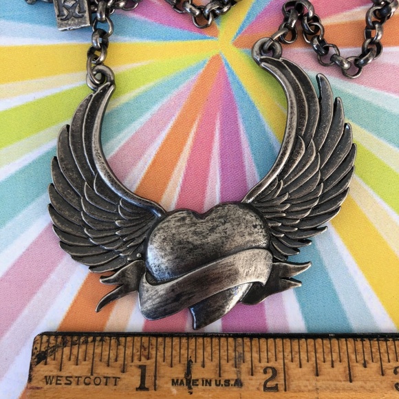 Heart A Flight Necklace Tattoo Flash Necklace - Picture 3 of 3